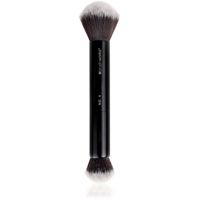 Brushworks Double Ended μικρό πινέλο για εφαρμογή προϊόντων σε υγρή μορφή, σε μορφή κρέμας και πούδρας τύπος NO. 6 1 τμχ
