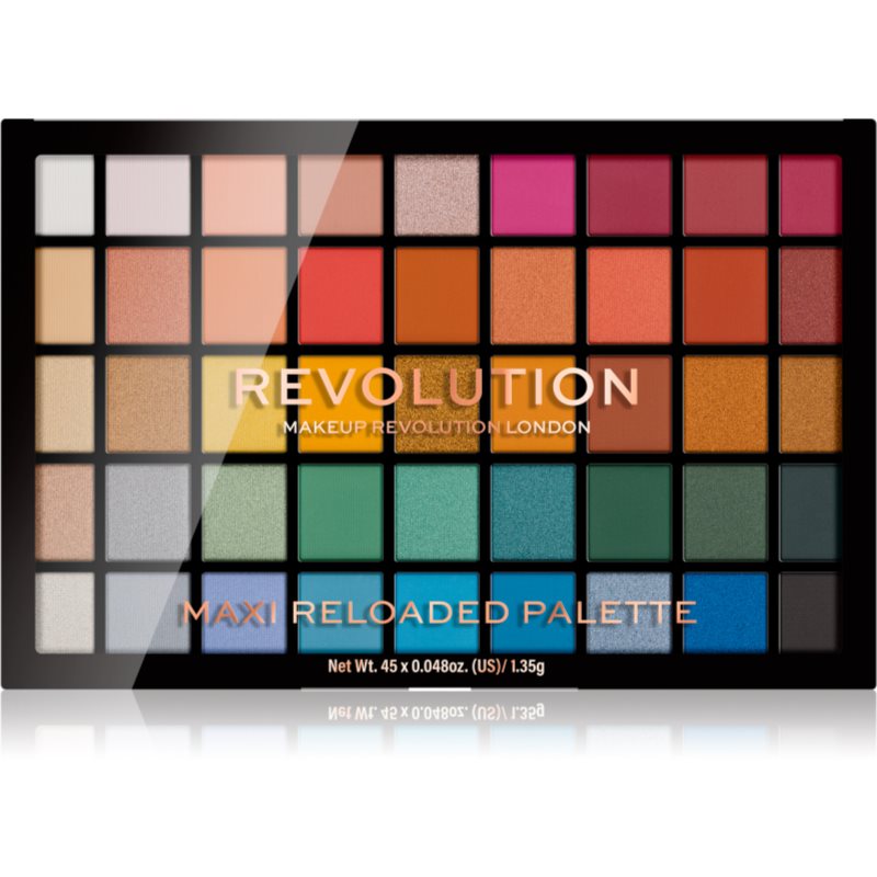 Makeup Revolution Maxi Reloaded Palette παλέτα με σκιές ματιών σε πούδρα απόχρωση Big Shot 45x1.35 γρ