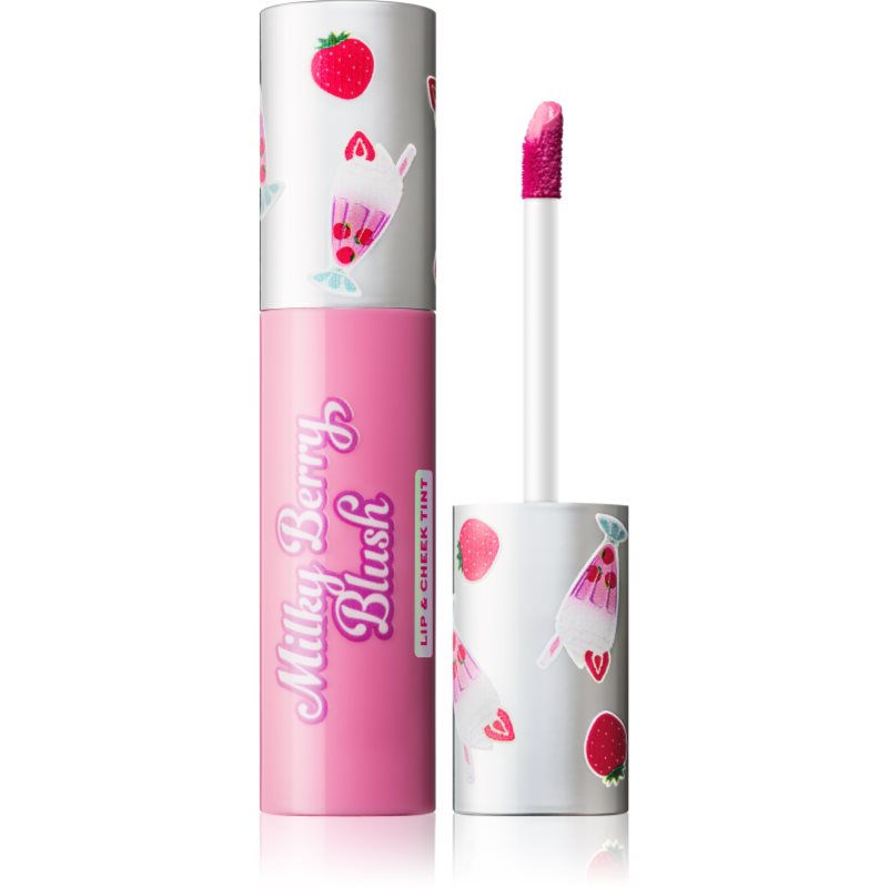 I Heart Revolution Milkshake Milky Berry Blush πολυλειτουργικά καλλυντικά για χείλη και μάγουλα απόχρωση Strawberry Shake 10 ml