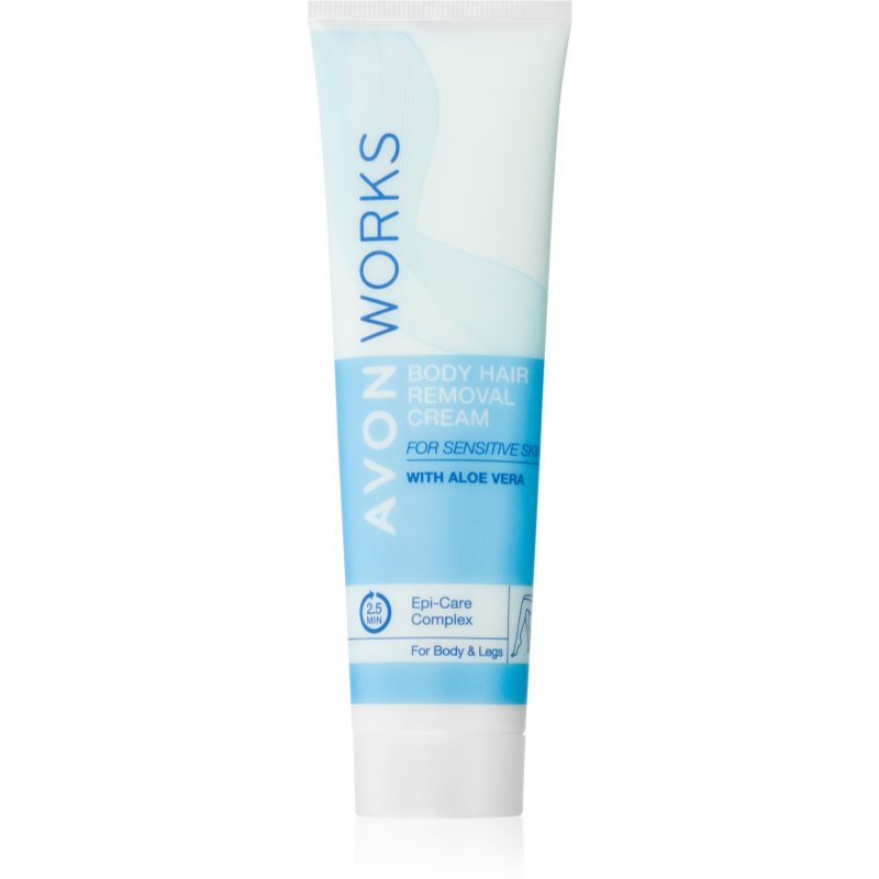 Avon Works Aloe Vera αποτριχωτική κρέμα για ευαίσθητο δέρμα 100 ml