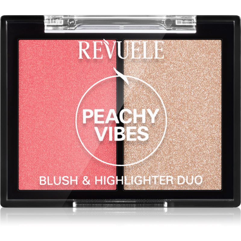 Revuele Blush > Highlighter Duo ρουζ για φωτεινότητα απόχρωση Peachy Vibes 8 γρ