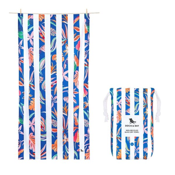 Dock & Bay Πετσέτα θαλάσσης - Flower Power - Tropical Bloom (160cm x 90cm)