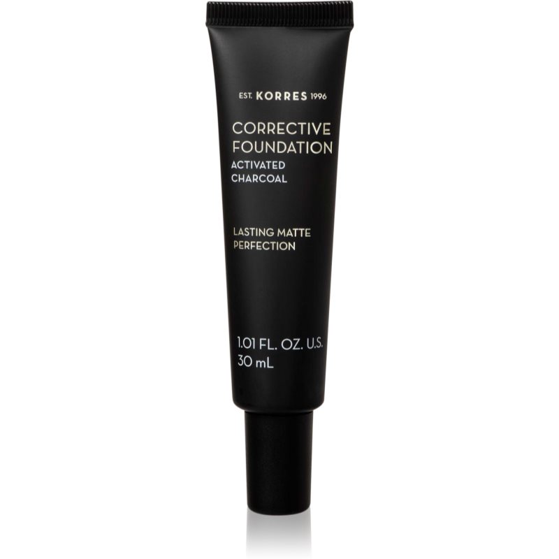 Korres Activated Charcoal διορθωτικό μεικ απ για μακρόχρονη επίδραση SPF 15 ACF1 30 ml