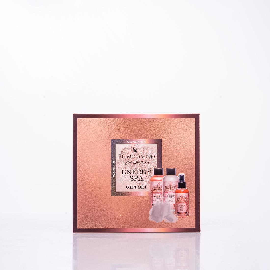 Quatro Minerals Energy Spa Λοσιόν Σώματος 140ml, Αφρόλουτρο 140 ml, Body Mist 140 ml & Σφουγγάρι