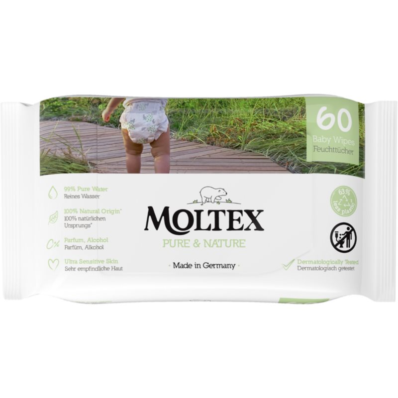Moltex Pure > Nature Baby Wipes υγρά μωρομάντηλα 60 τμχ