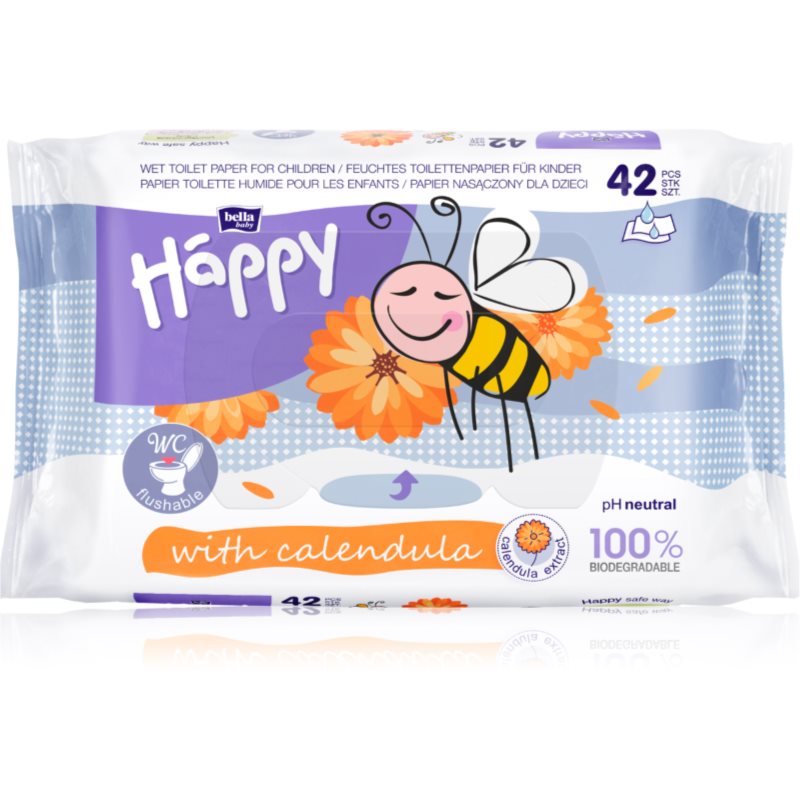 BELLA Baby Happy Calendula υγρό χαρτί υγείας με καλέντουλα για παιδιά 42 τμχ