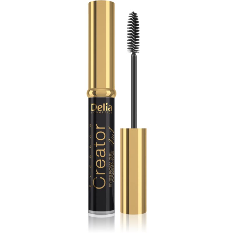 Delia Cosmetics Creator τζελ για τα φρύδια 4 σε 1 απόχρωση Black 7 μλ