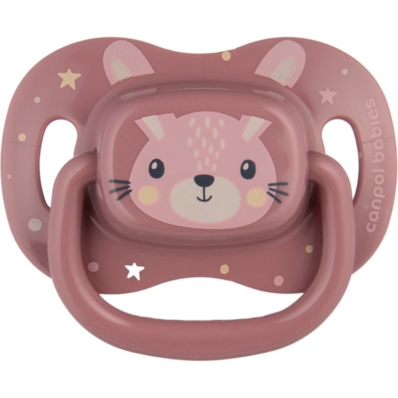 Canpol babies Cute Animals Soother 18m+ πιπίλα Pink 1 τμχ