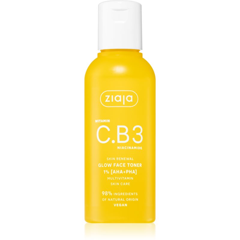 Ziaja Vitamin C.B3 Niacinamide απολεπιστικό καθαριστικό τόνερ με οξέα 1% [aha+pha] 120 ml
