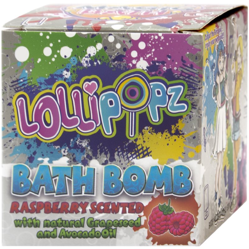 Lollipopz Bath Bath Bomb αφρώδης μπάλα τια το μπάνιο για παιδιά Raspberry 165 γρ