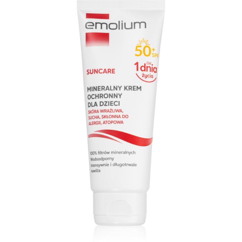 Emolium Sun Care μεταλλική προστατευτική κρέμα γιαι πρόσωπο και σώμα για παιδιά SPF 50+ 50 ml