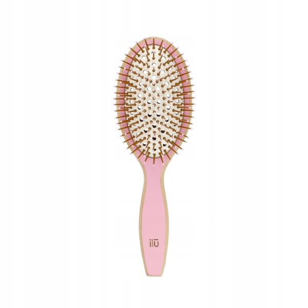 Ilu Bamboo Hairbrush - Pink Flamingo