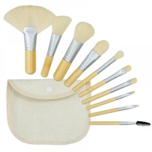 Tools for Beauty - 10Pcs Bamboo Makeup Mini Brush Set White