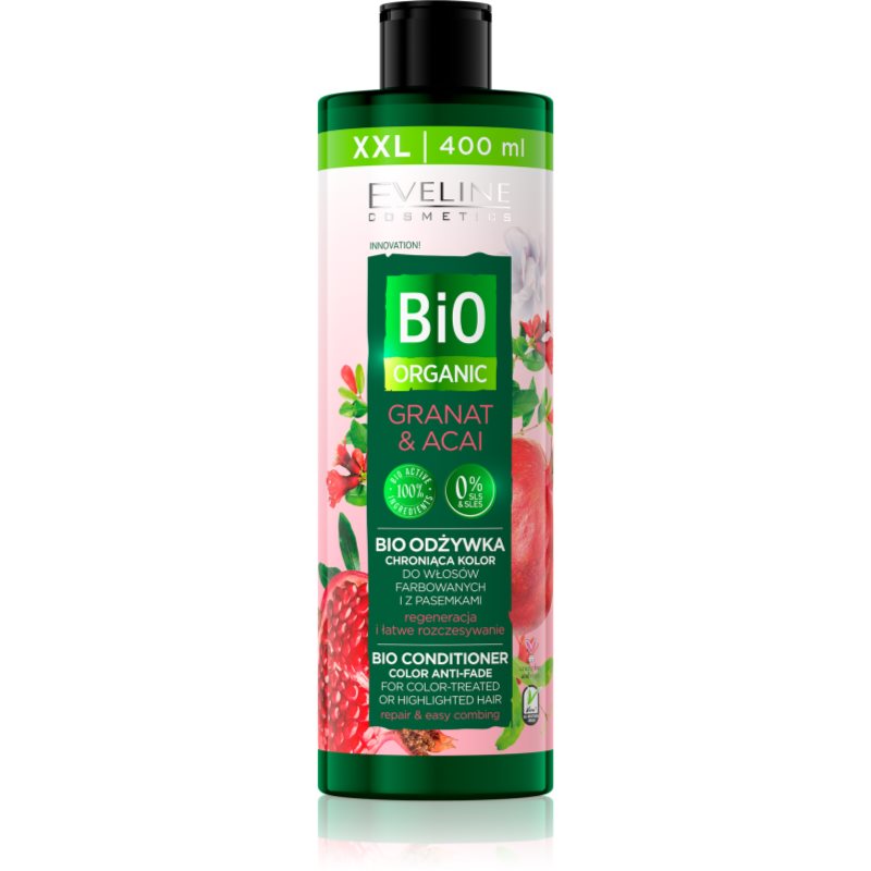 Eveline Cosmetics Bio Organic Granat > Acai αναγεννητικό μαλακτικό για βαμμένα και με ανταύγειες μαλλιά 400 ml