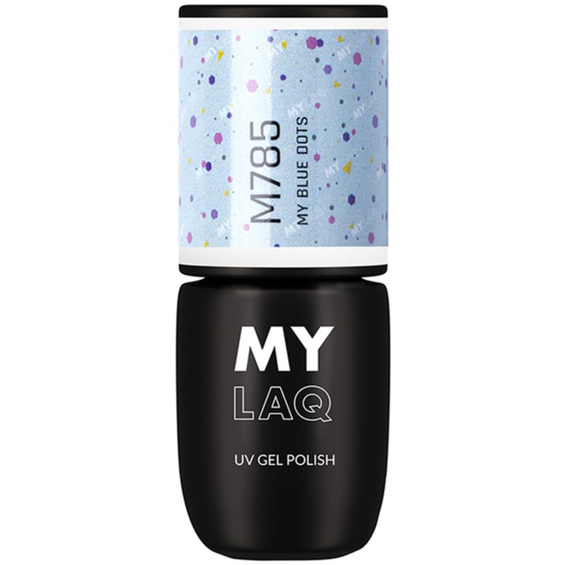 MYLAQ UV Gel Polish τζελ βερνίκι νυχιών απόχρωση My Blue Dots 5 ml