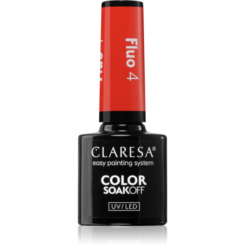 Claresa SoakOff UV/LED Color Fluo τζελ βερνίκι νυχιών απόχρωση 4 5 γρ