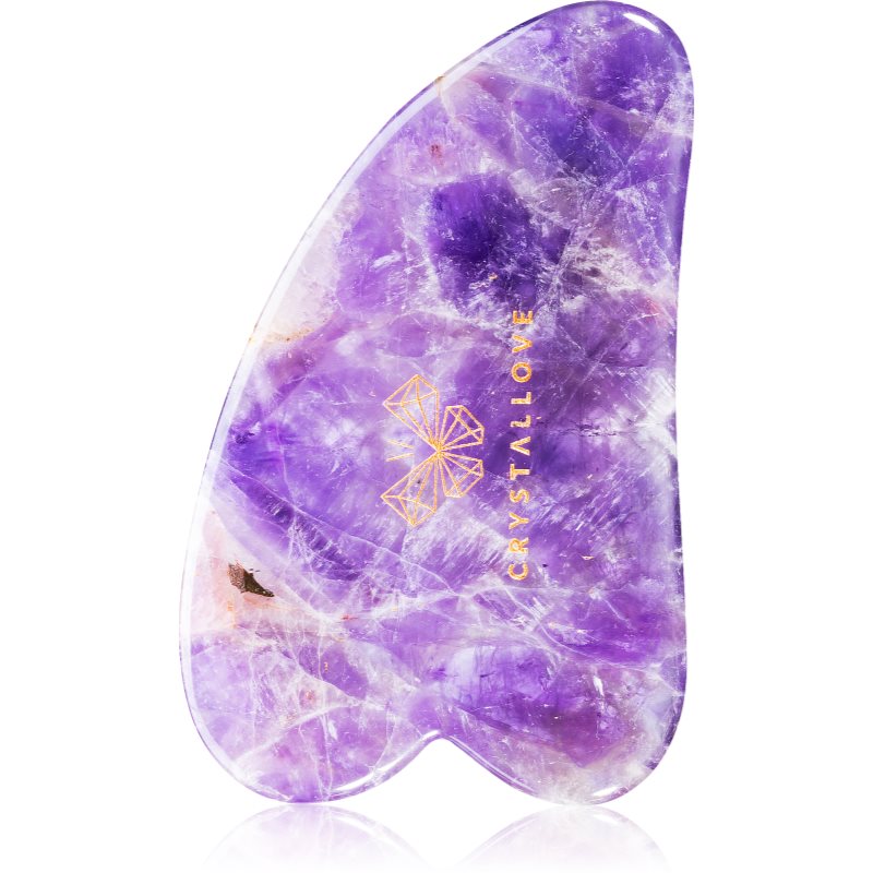 Crystallove Amethyst Gua Sha οδηγίες για μασάζ 1 τμχ