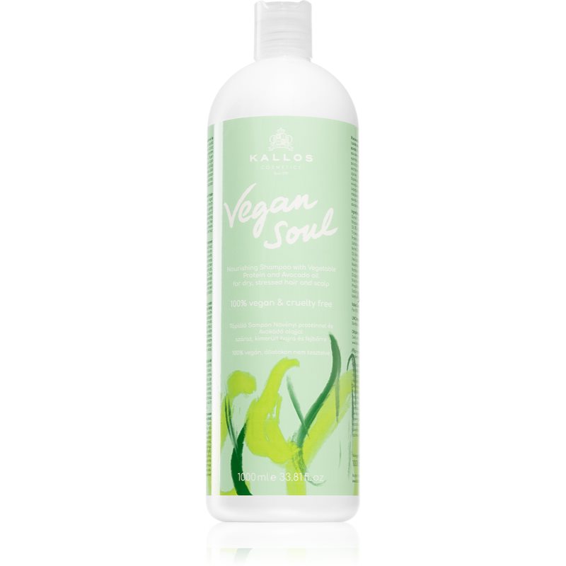 Kallos Vegan Soul Nourishing θρεπτικό σαμπουάν για ξηρά, ταλαιπωρημένα μαλλιά 1000 ml