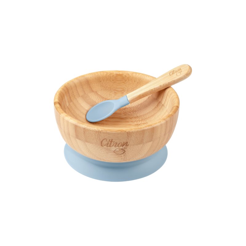 Citron Bamboo Bowl μπολ με βεντούζα Blue 300 ml