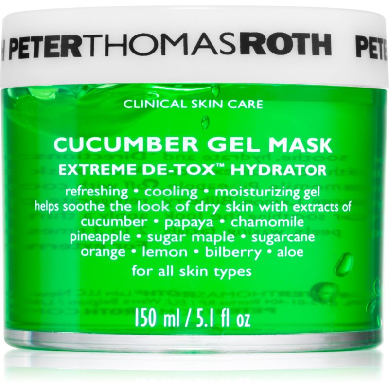 Peter Thomas Roth Cucumber De-Tox Gel Mask ενυδατική τζελ μάσκα Για πρόσωπο και τη περιοχή των ματιών 150 ml