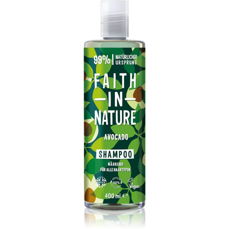 Faith In Nature Avocado περιποιητικό σαμπουάν για όλους τους τύπους μαλλιών 400 ml