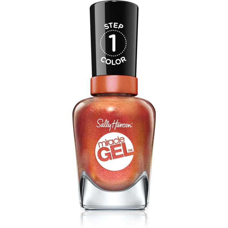 Sally Hansen Miracle Gel™ τζελ βερνίκι νυχιών χωρίς τη χρήση των UV/LED λαμπτήρων απόχρωση 052 Sundown Socialite 14,7 ml