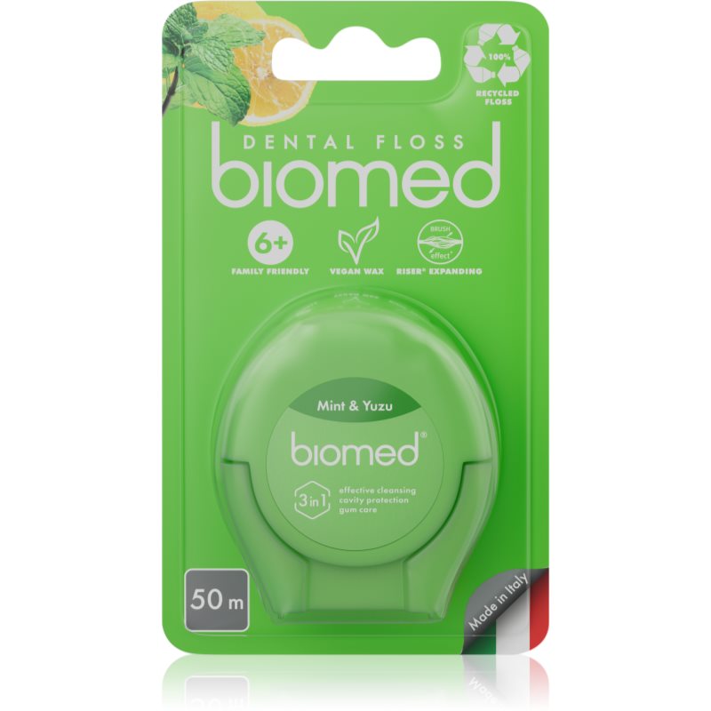 Biomed Dental Floss οδοντικό νήμα Mint and Yuzu 50 μ