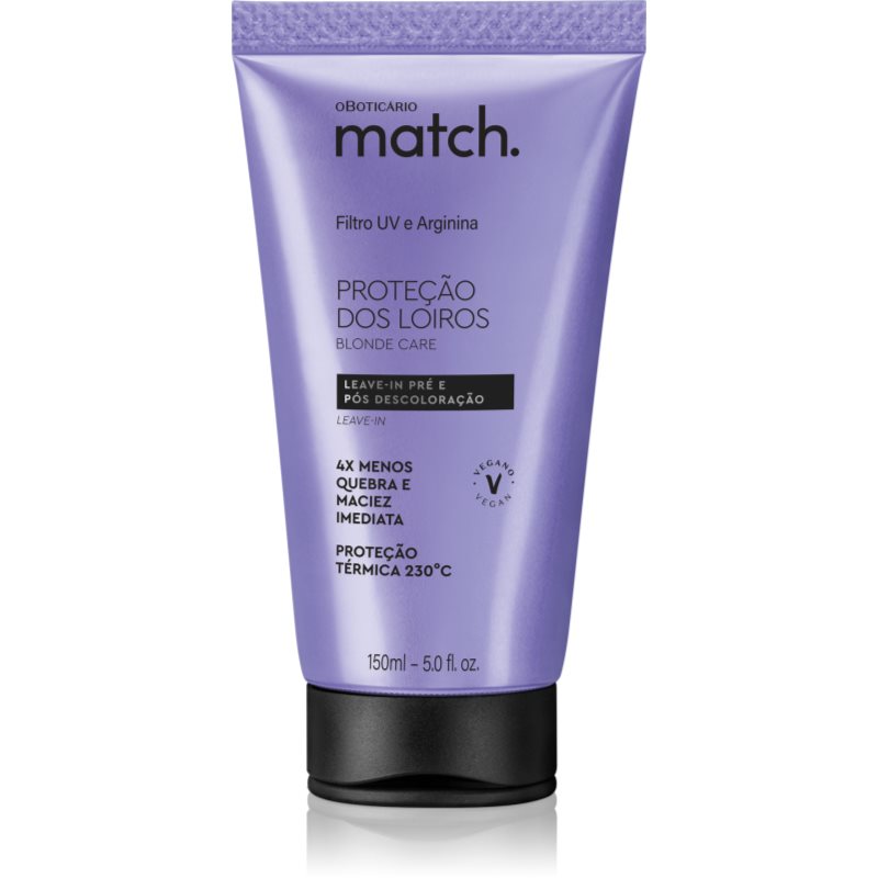 Match. Blonde Care αναπλαστική μάσκα χωρίς ξέβγαλμα για ξανθά μαλλιά 150 ml
