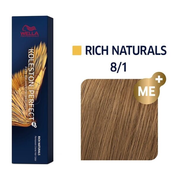 Wella Professionals Koleston Perfect Me+ Rich Naturals 8/1 - Ξανθό Ανοιχτό Σαντρέ (60ml)