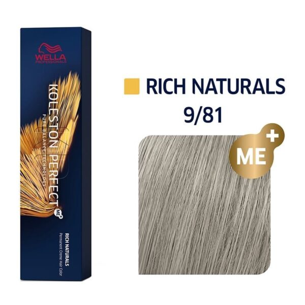 Wella Professionals Koleston Perfect Me+ Rich Naturals 9/81 - Ξανθό Πολύ Ανοιχτό Περλέ Σαντρέ (60ml)