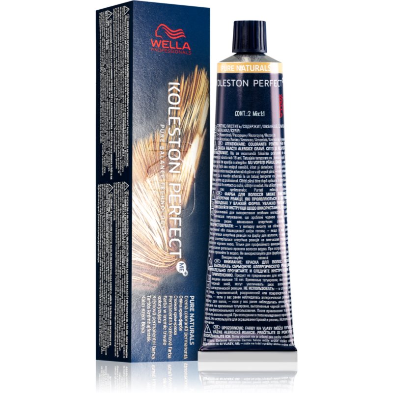 Wella Professionals Koleston Perfect ME+ Pure Naturals μόνιμη βαφή μαλλιών απόχρωση 6/0 60 ml