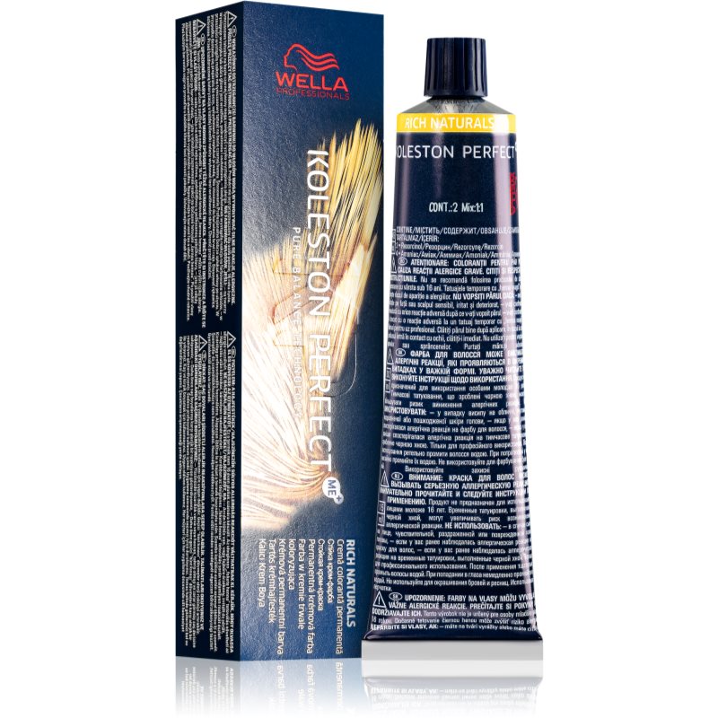 Wella Professionals Koleston Perfect ME+ Rich Naturals μόνιμη βαφή μαλλιών απόχρωση 6/3 60 ml