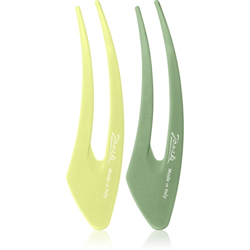 Janeke Hair Clip κλιπ για τα μαλλιά Green 2x12,5 εκ