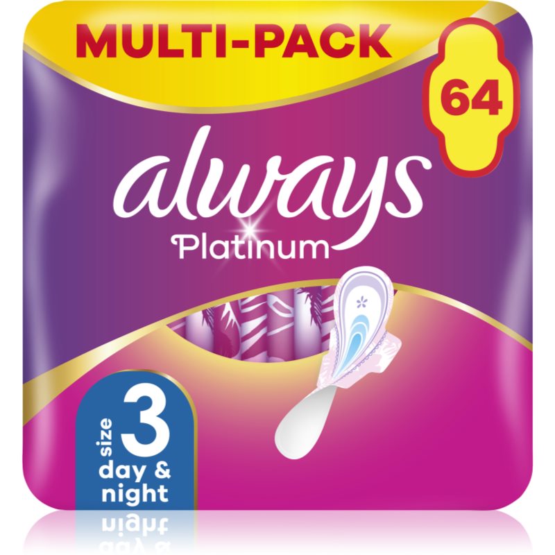Always Platinum Day > Night σερβιέτες 64 τμχ