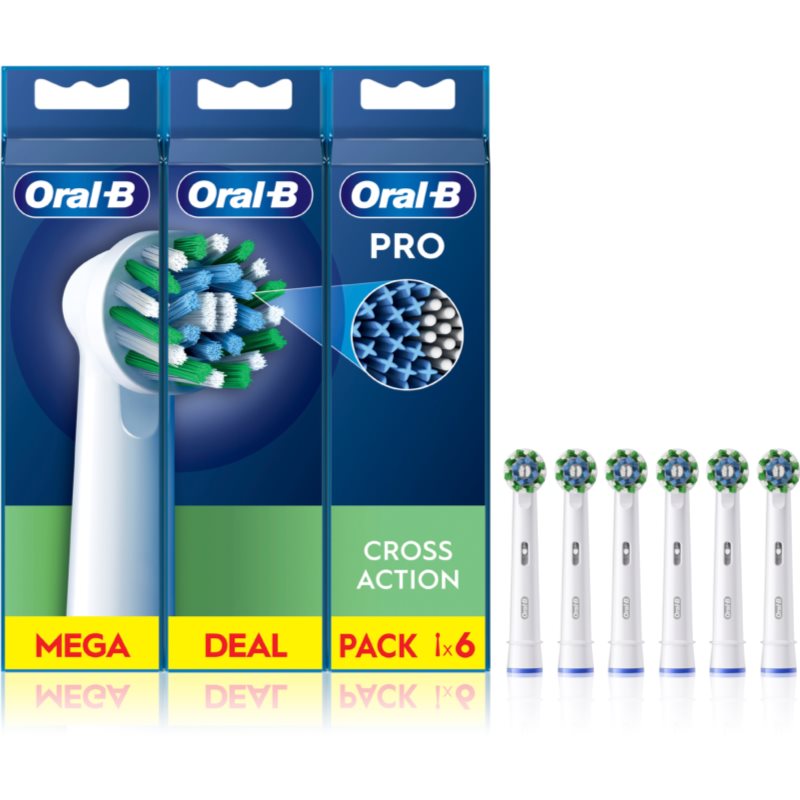 Oral B PRO Cross Action ανταλλακτική κεφαλή για οδοντόβουρτσα 6 τμχ
