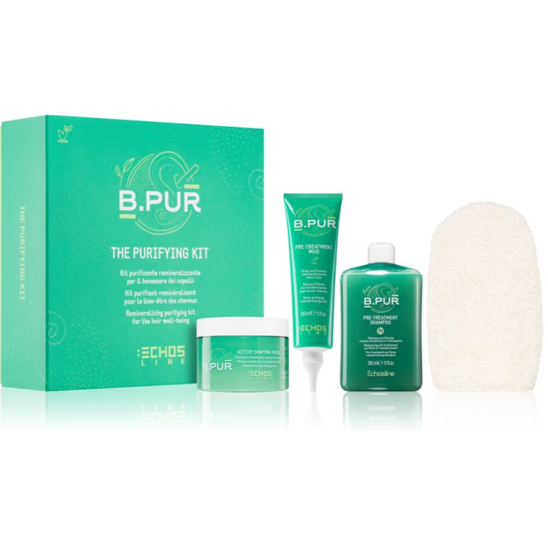 Echosline The Purifying Kit σετ δώρου για ξηρά και βαμμένα μαλλιά 3 τμχ
