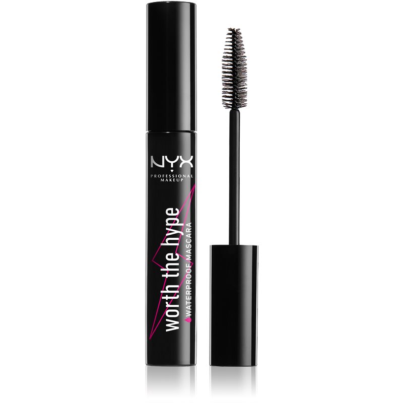 NYX Professional Makeup Worth The Hype αδιάβροχη μάσκαρα απόχρωση 01 Black 7 μλ