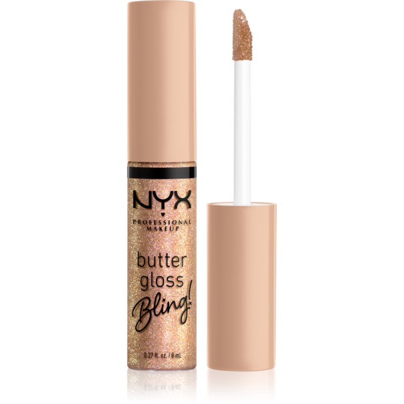 NYX Professional Makeup Butter Gloss Bling λιπ γκλος αστραφτερό απόχρωση 01 Bring The Bling 8 ml