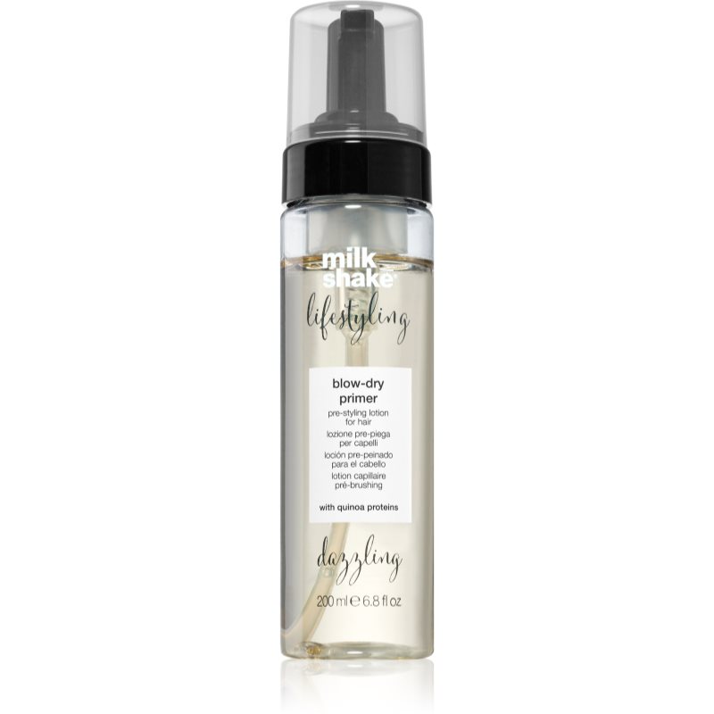 Milk Shake Lifestyling Blow-dry Primer αφρός για τα μαλλιά για θερμική επεξεργασία μαλλιών 200 ml