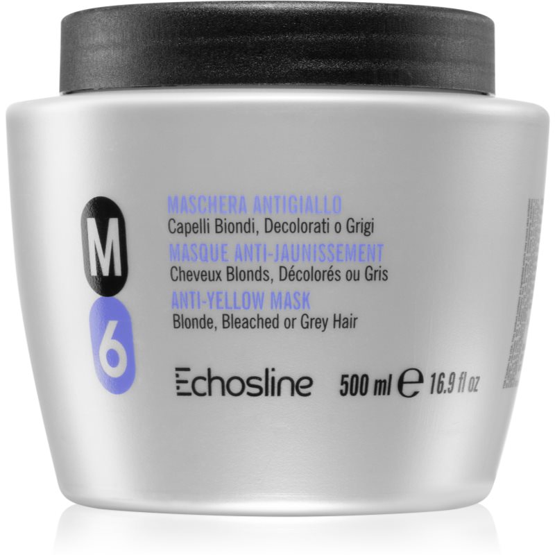 Echosline Anti-Yellow M6 μάσκα μαλλιών εξουδετέρωση κίτρινων αποχρώσεων 500 μλ