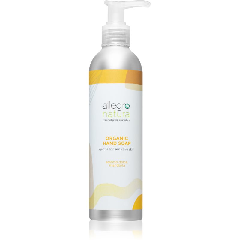 Allegro Natura Organic υγρό σαπούνι για τα χέρια Arancio Dolce, Mandorla 250 μλ