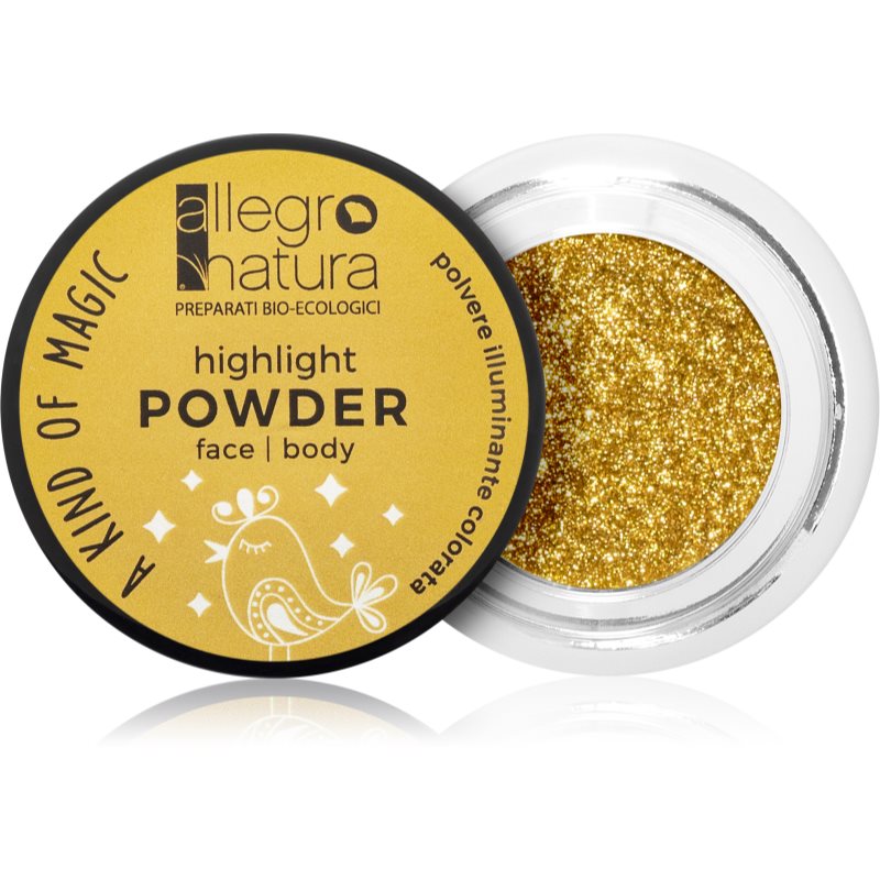 Allegro Natura A Kind of Magic λαμπρυντική πούδρα Για πρόσωπο και μάτια Starry Gold 1,5 γρ