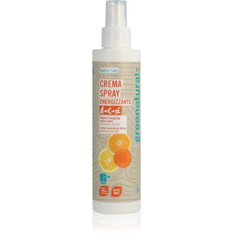 Greenatural Body Lotion διεγερτικό γάλα σώματος με βιταμίνες A, C, E σε σπρέι 200 ml