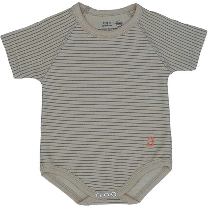 J BIMBI 4SEASON STRIPES Brown βρεφικό κορμάκι, 0-3 ετών 0-36 months 1 τμχ