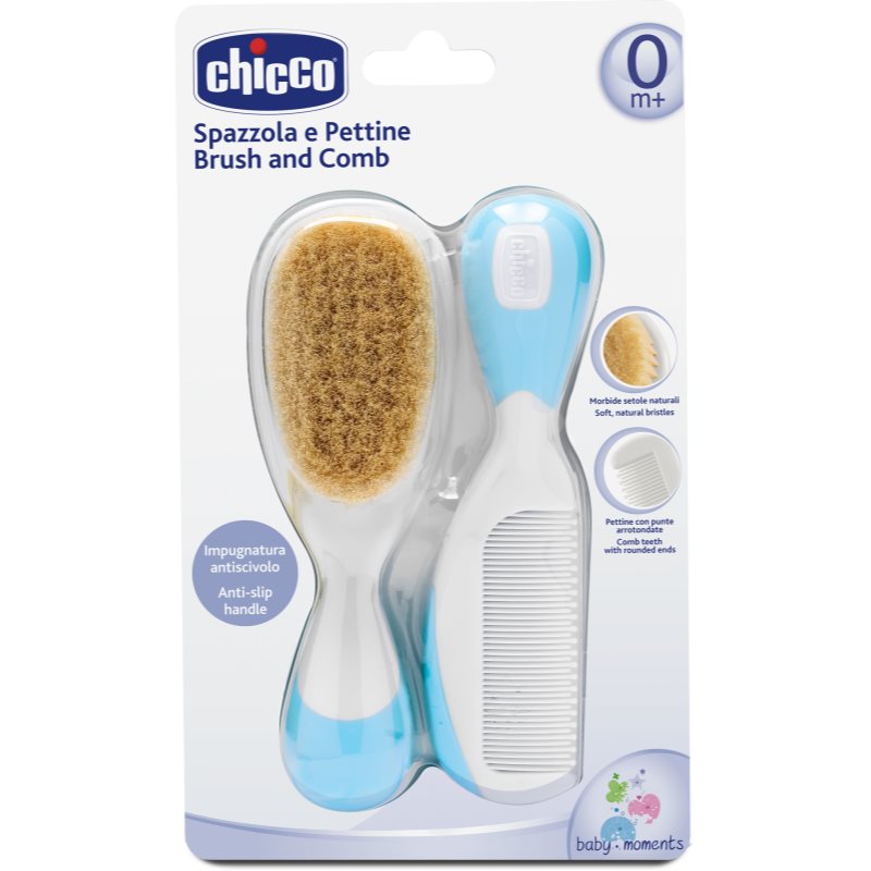 Chicco Baby Moments Σετ για τα μαλλιά 0m+ Blue