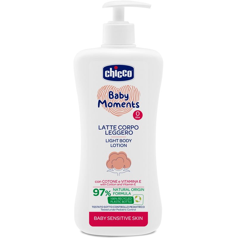 Chicco Baby Moments Sensitive απαλό γαλάκτωμα σώματος 500 ml