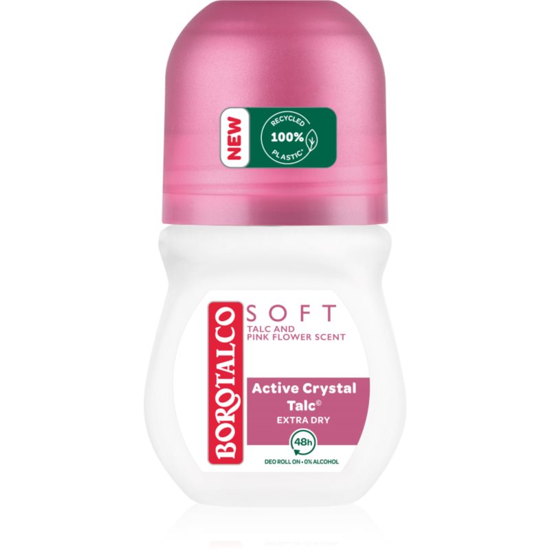 Borotalco Soft Talc > Pink Flower αποσμητικό ρολλ-ον μπίλια χωρίς αλκοόλ 50 ml