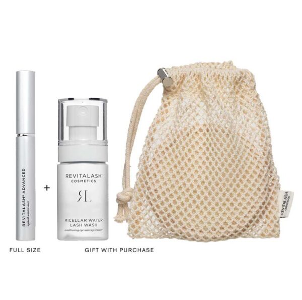 RevitaLash® Clean Routine Collection (RevitaLash® Advanced 3.5ml, Micellar Water Lash Wash 30 mL & Reusable Cleansing Rounds)