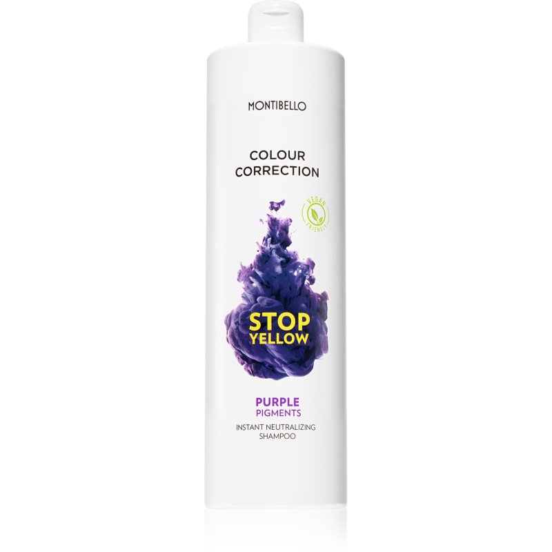 Montibello Colour Correction Stop Yellow σαμπουάν για ξανοιγμένα και ξανθά μαλλιά εξουδετέρωση κίτρινων αποχρώσεων 1000 ml