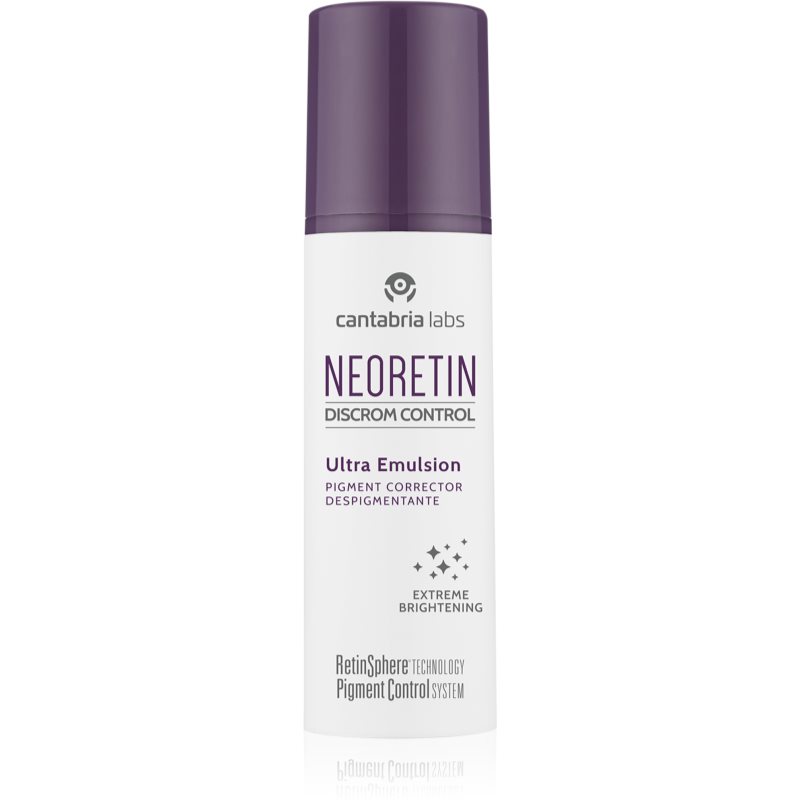 Neoretin Discrom control Ultra Emulsion ελαφρύ γαλάκτωμα νύχτας για την αντιμετώπιση των καφέ κηλίδων 30 ml